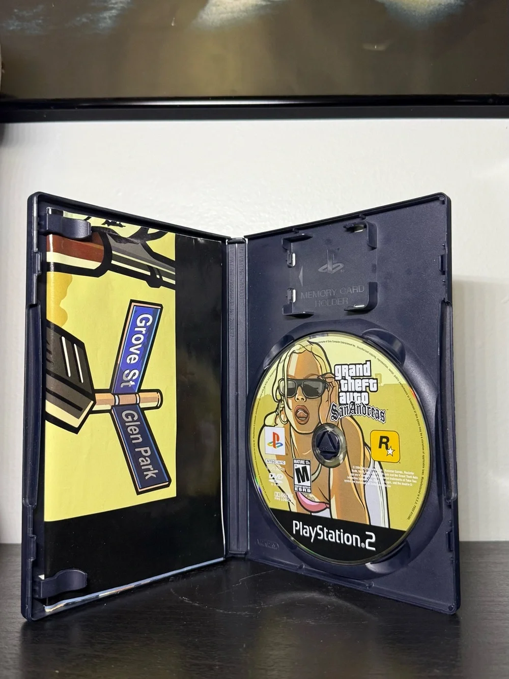 Vintage 2004 PlayStation 2 Grand Theft Auto San Andreas Video Game Map & Game